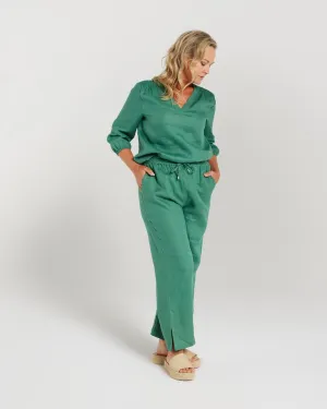 Straight Leg Linen Pant