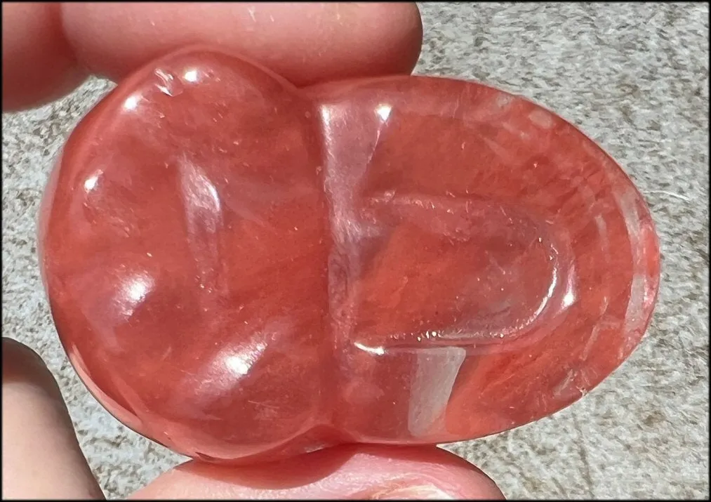 Strawberry Quartz CRYSTAL SKULL - Stimulate Heart Chakra, Grounding