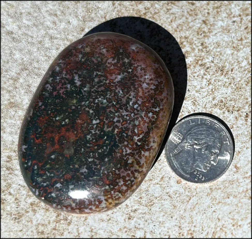 ~Stunning~ Bloodstone   Ocean Jasper Mix Crystal Palm Stone
