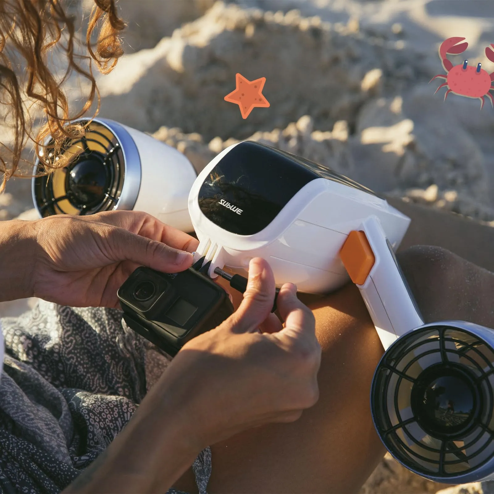 sublue WhiteShark Mix Underwater Scooter Dual Motors, Action Camera Compatible, Water Sports Swimming Pool Scuba Diving for Kids & Adults