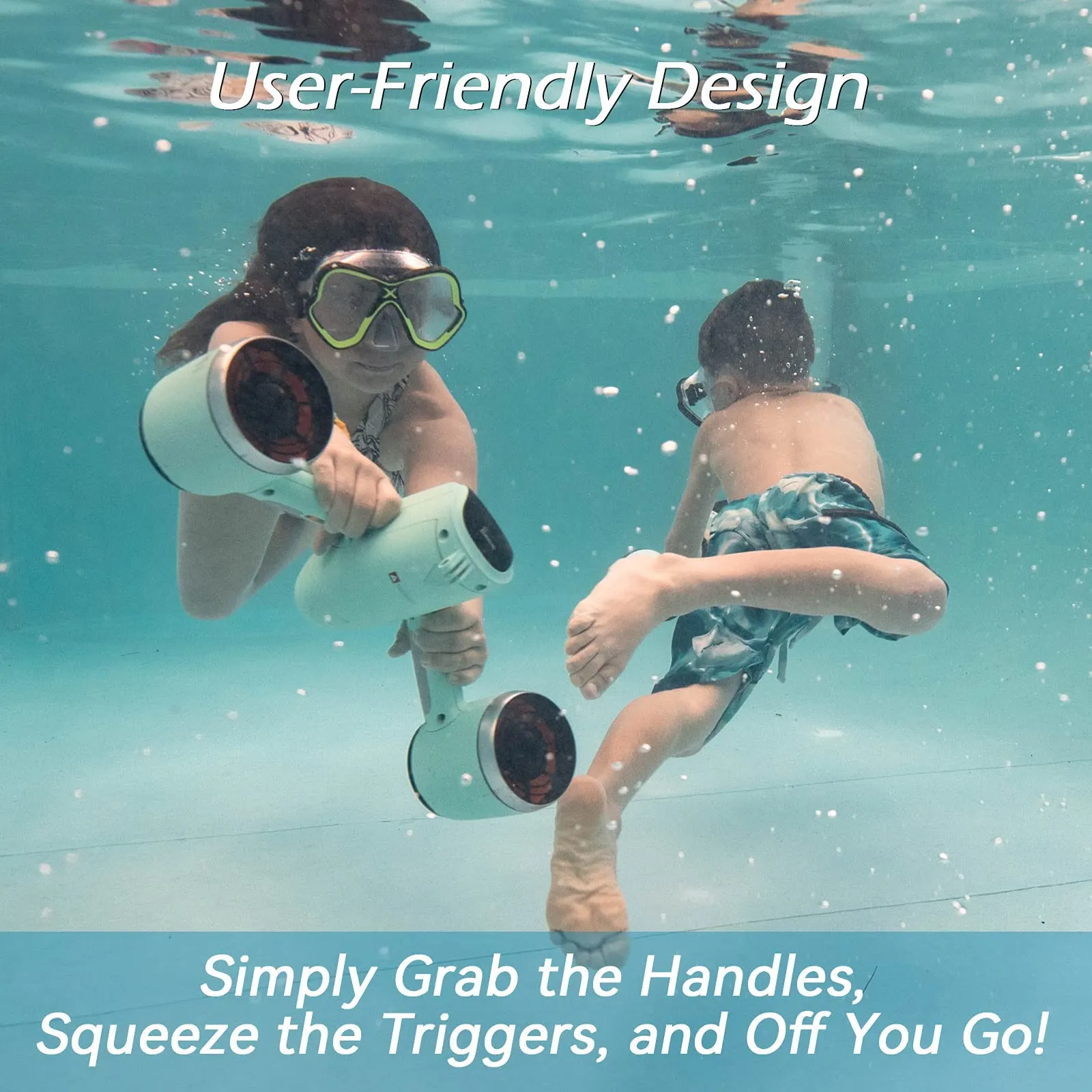 sublue WhiteShark Mix Underwater Scooter Dual Motors, Action Camera Compatible, Water Sports Swimming Pool Scuba Diving for Kids & Adults