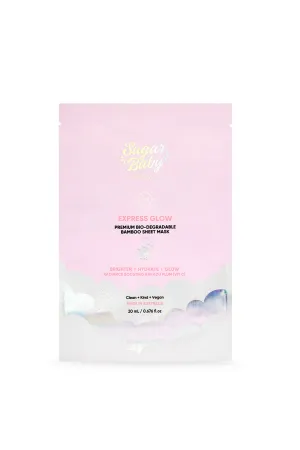 SUGAR BABY EXPRESS Glow Sheet Biodegradable Bamboo Mask 20ml