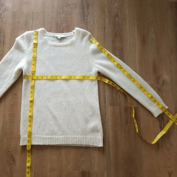 Sunspel Alpaca Merino  Wool  Cream Sweater