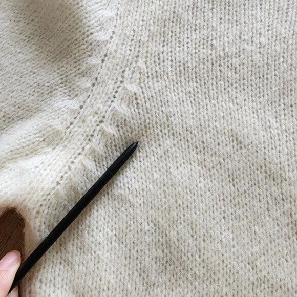 Sunspel Alpaca Merino  Wool  Cream Sweater