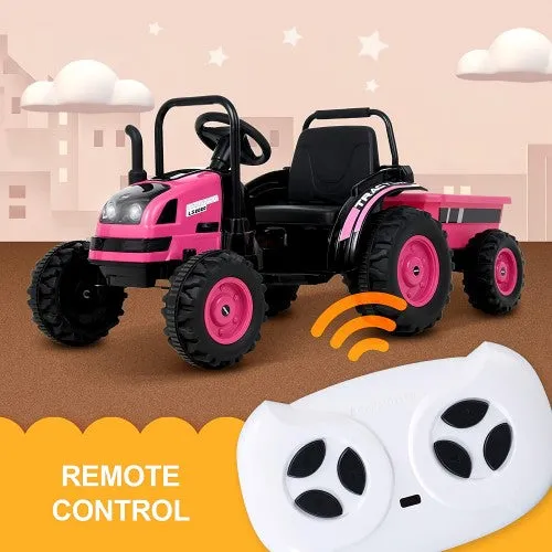 Super Cool 2025 Heavy Duty Green 6V Farm Tractor Powered Ride-On with Detachable Wagon | Remote