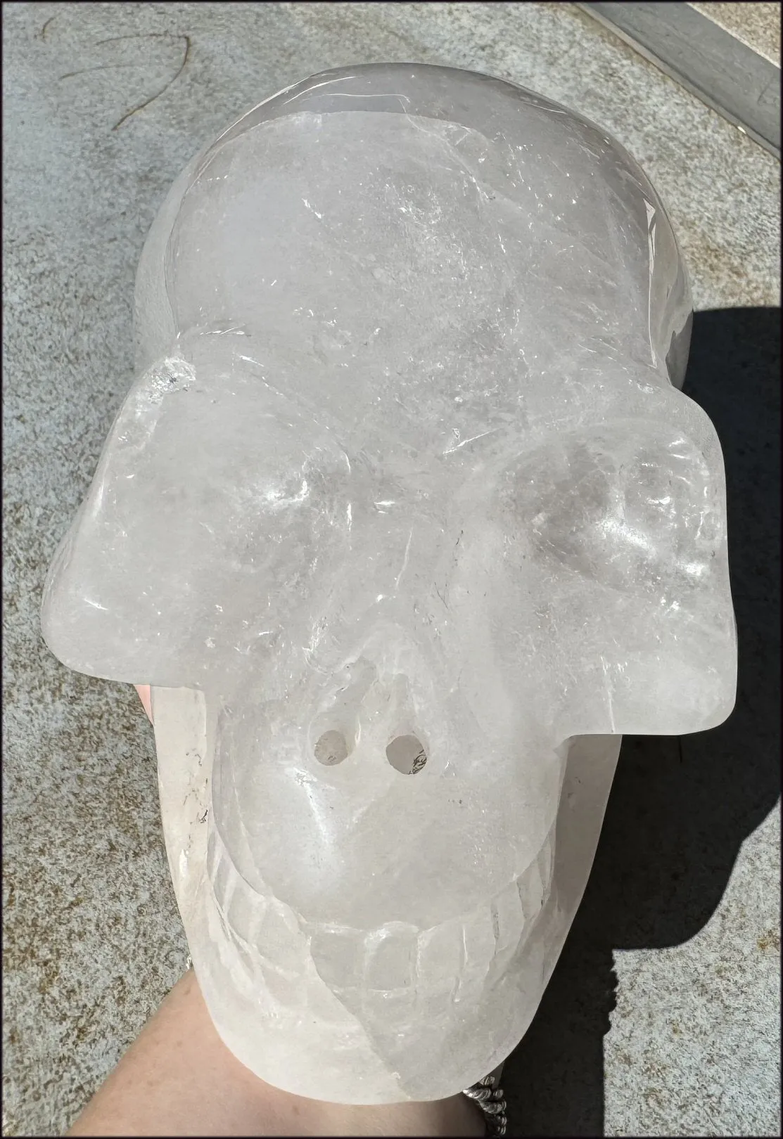 ~Super Sale~ LifeSize Himalayan Quartz Crystal Skull with Chlorite, Hematite!