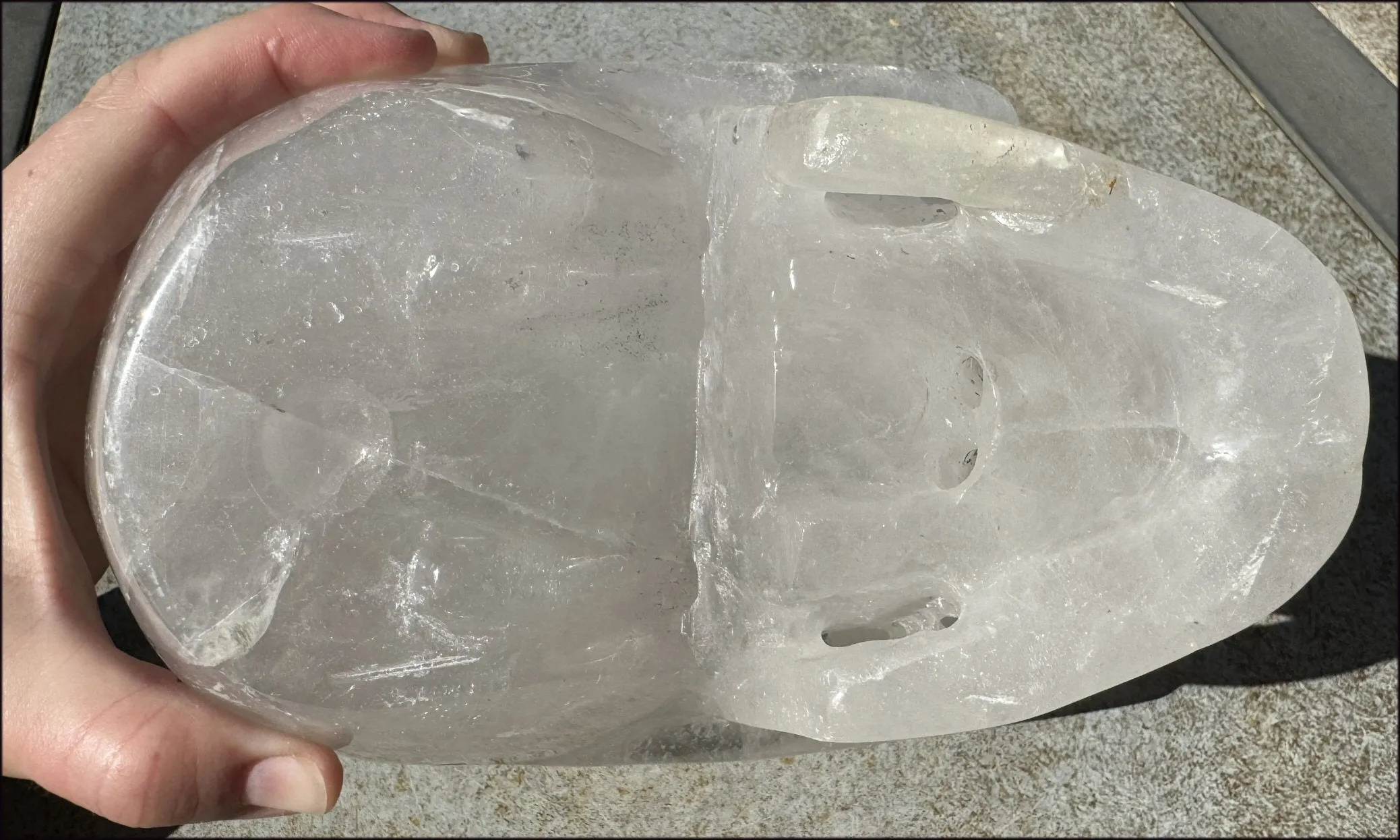 ~Super Sale~ LifeSize Himalayan Quartz Crystal Skull with Chlorite, Hematite!