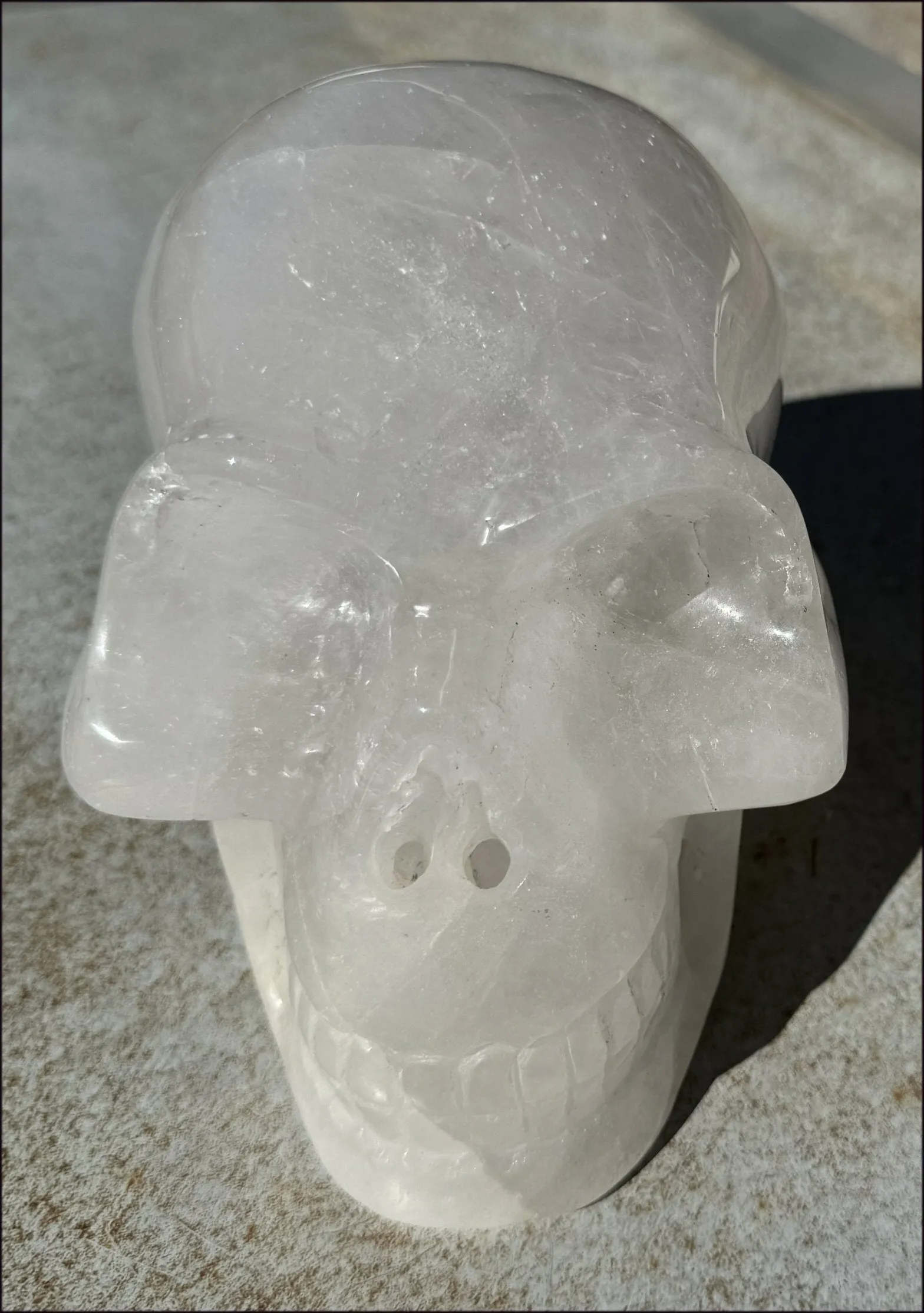 ~Super Sale~ LifeSize Himalayan Quartz Crystal Skull with Chlorite, Hematite!