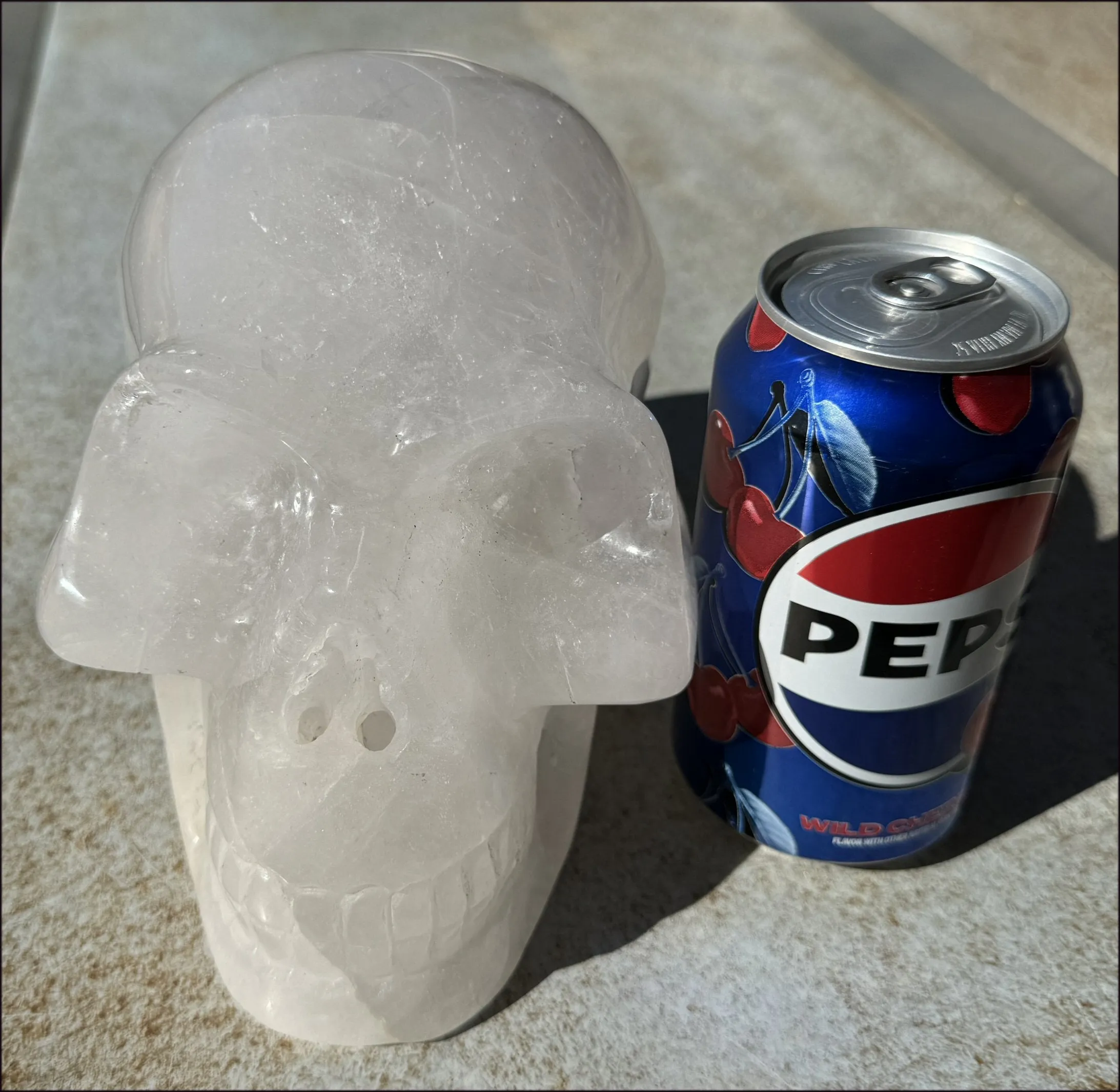 ~Super Sale~ LifeSize Himalayan Quartz Crystal Skull with Chlorite, Hematite!
