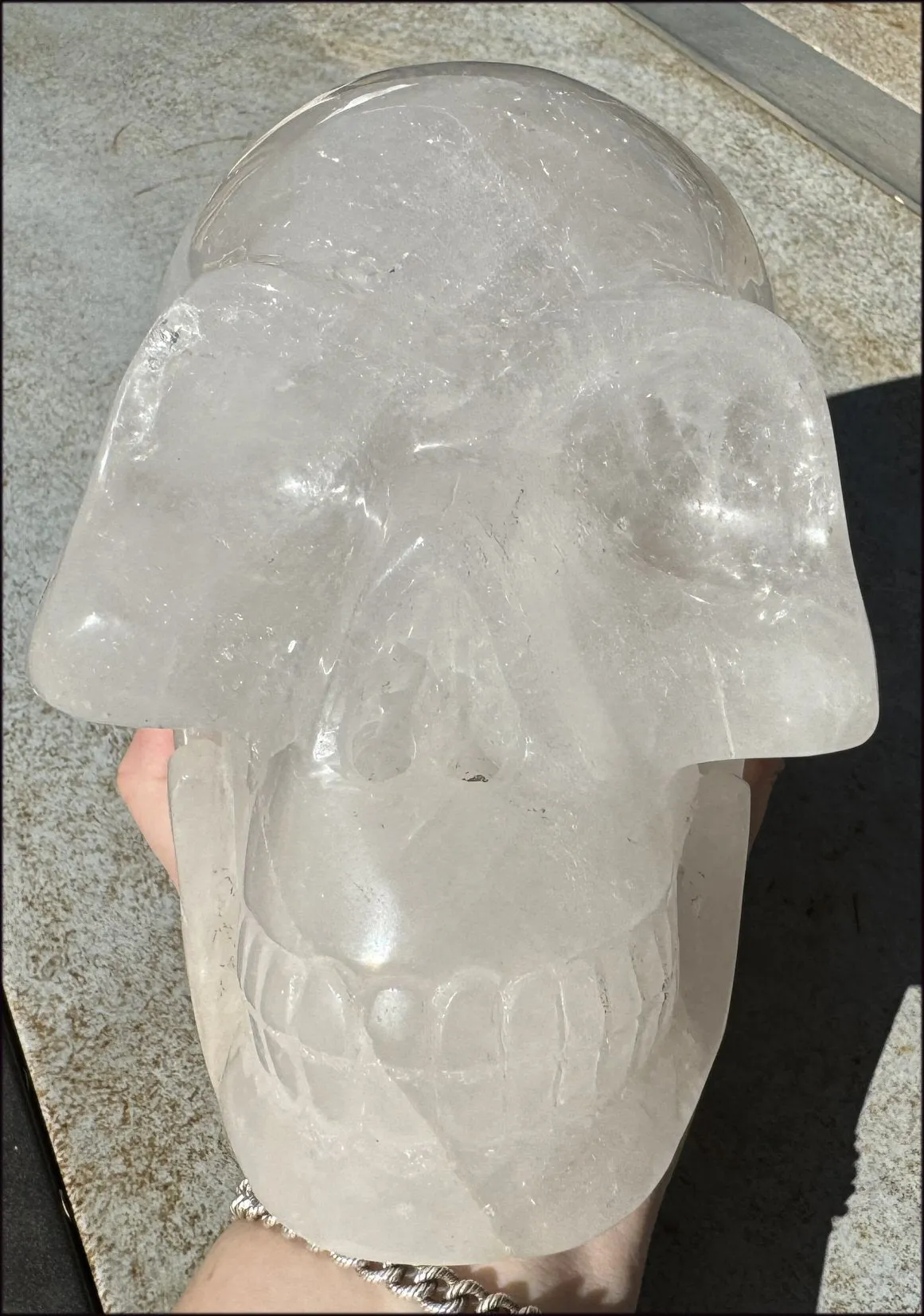 ~Super Sale~ LifeSize Himalayan Quartz Crystal Skull with Chlorite, Hematite!