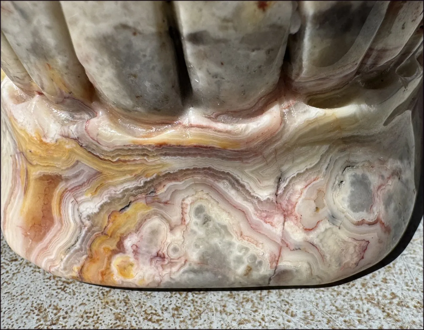 ~Super Sale~ LifeSize RED Crazy Lace Agate Crystal Skull - Laughter, Divination - 15lbs 
