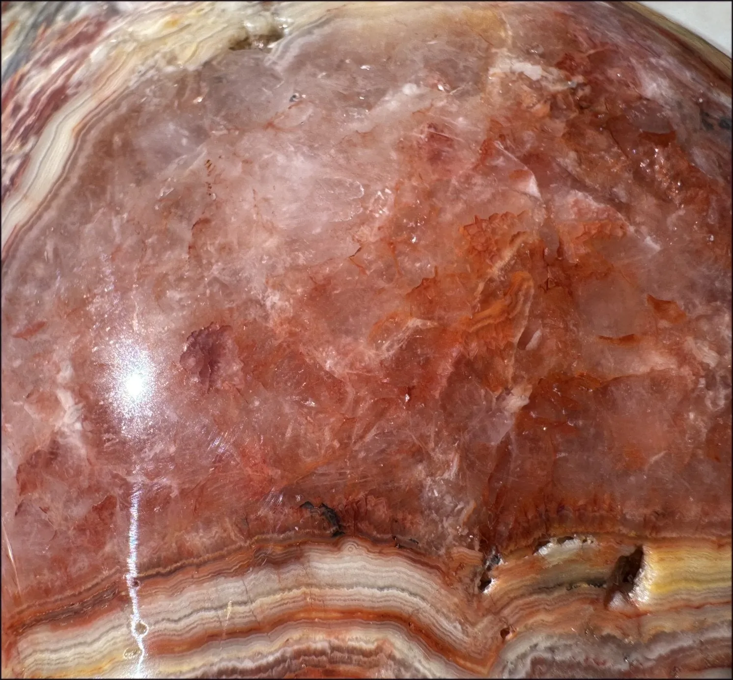~Super Sale~ LifeSize RED Crazy Lace Agate Crystal Skull - Laughter, Divination - 15lbs 