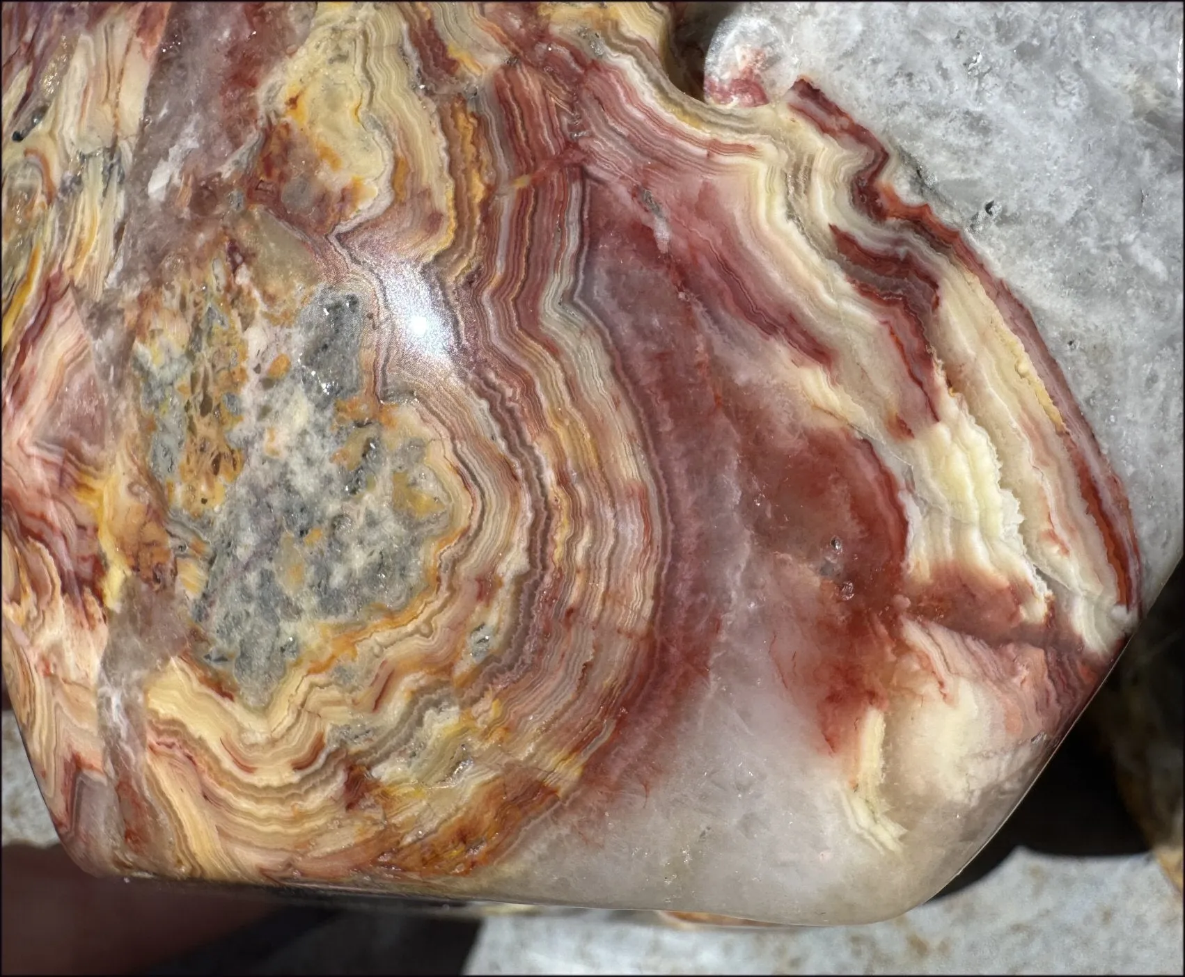 ~Super Sale~ LifeSize RED Crazy Lace Agate Crystal Skull - Laughter, Divination - 15lbs 