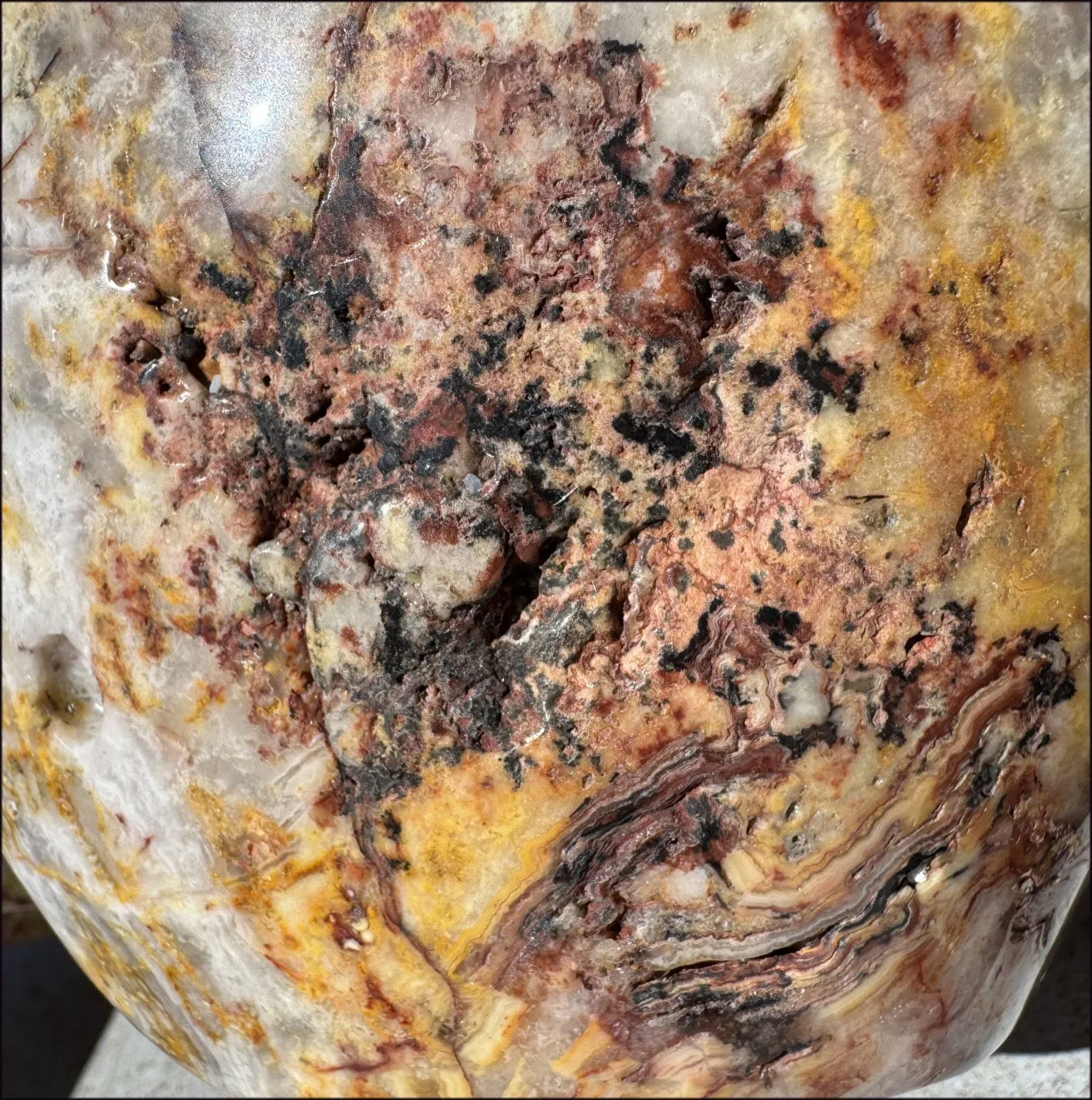 ~Super Sale~ LifeSize RED Crazy Lace Agate Crystal Skull - Laughter, Divination - 15lbs 