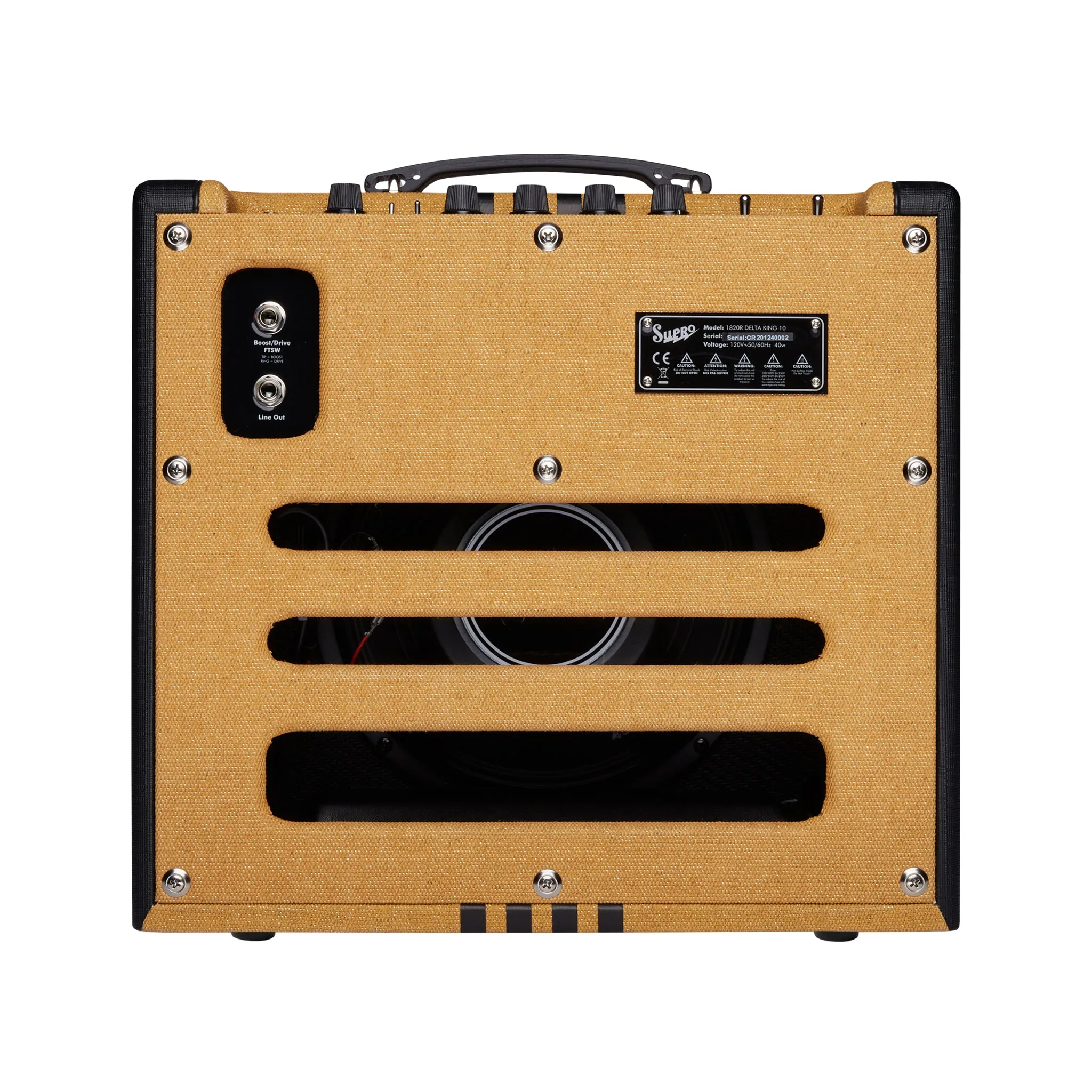 Supro Delta King 10 Guitar Combo Amplifier, Tweed & Black