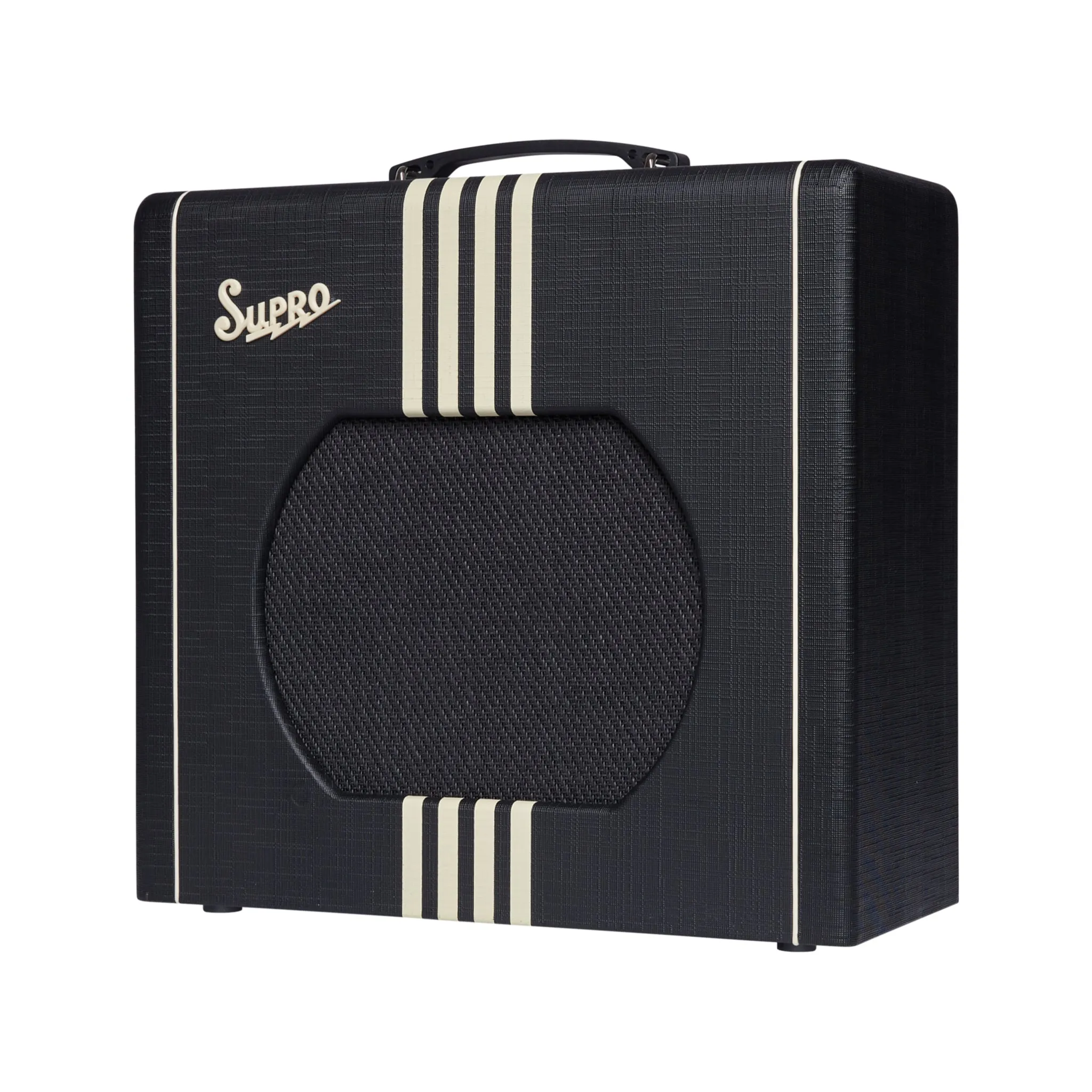 Supro Delta King 12 Guitar Combo Amplifier, Black & Cream