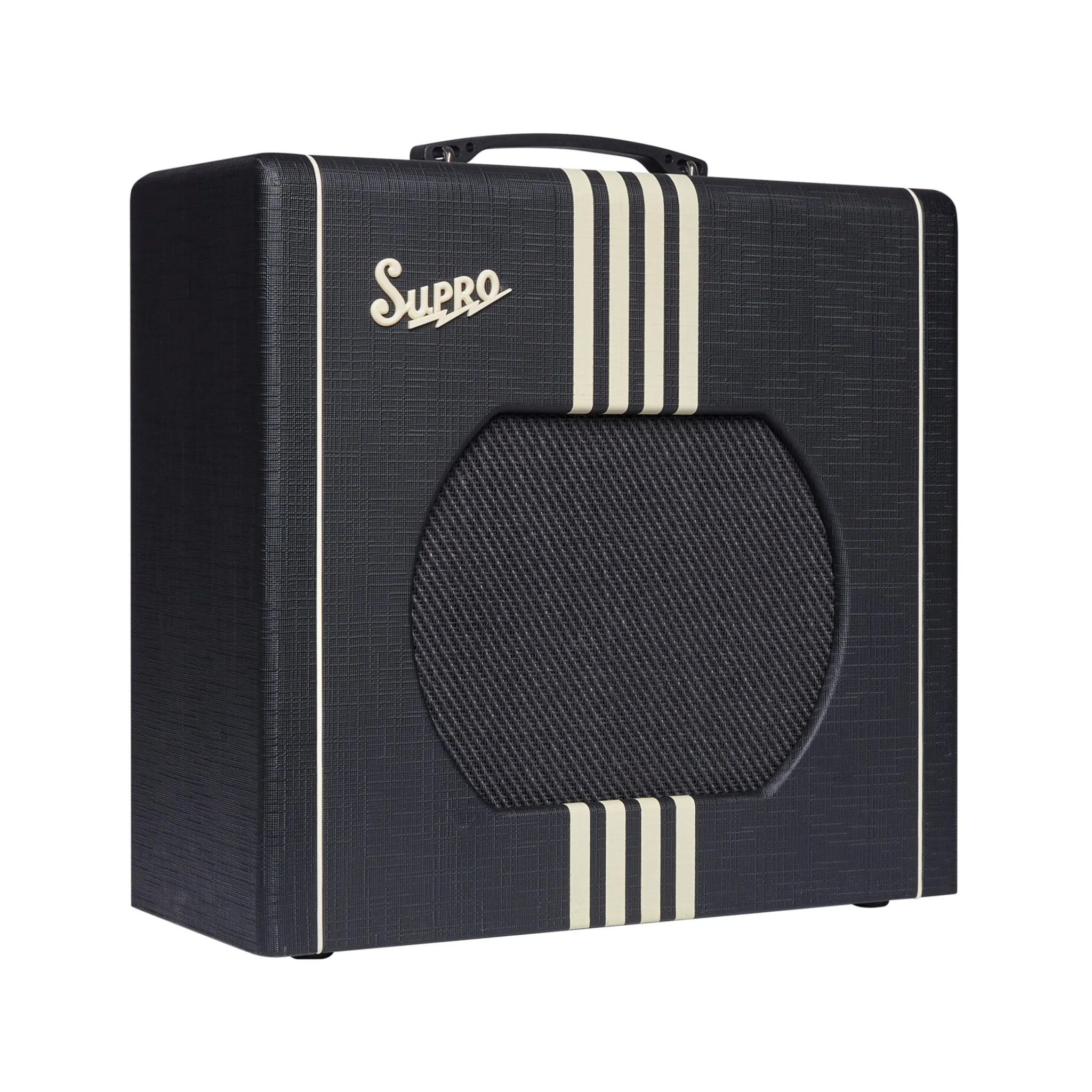 Supro Delta King 12 Guitar Combo Amplifier, Black & Cream