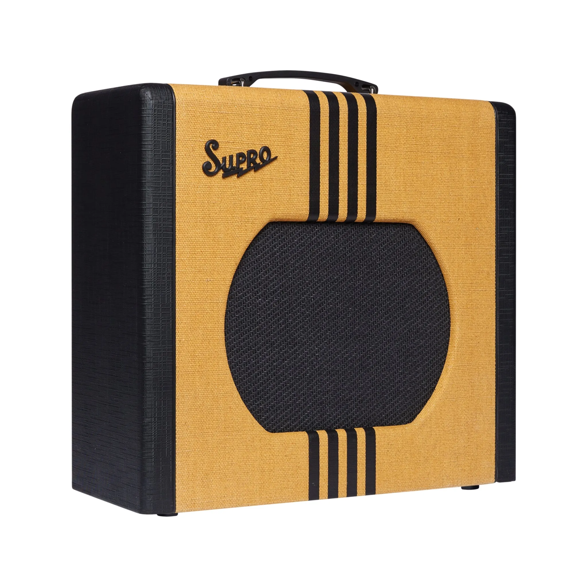 Supro Delta King 12 Guitar Combo Amplifier, Tweed & Black