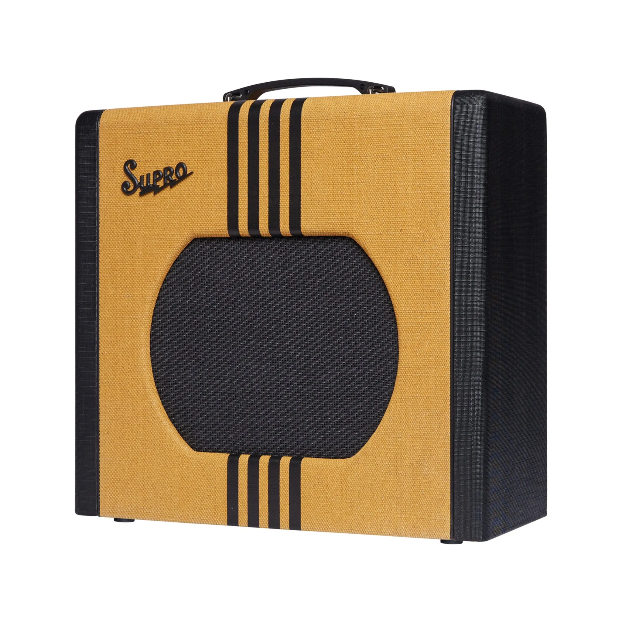 Supro Delta King 12 Guitar Combo Amplifier, Tweed & Black