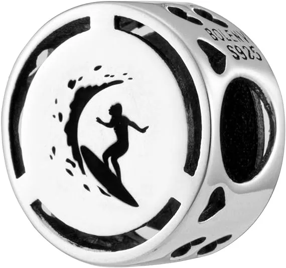 Surfing Surfer Sport Bead Charm