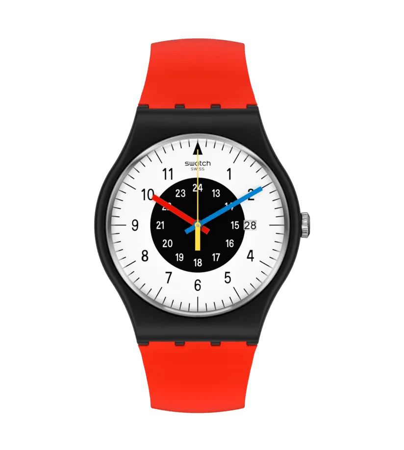Swatch Rouge & Noir Originals New Gent 41mm SO32B401-STD watch