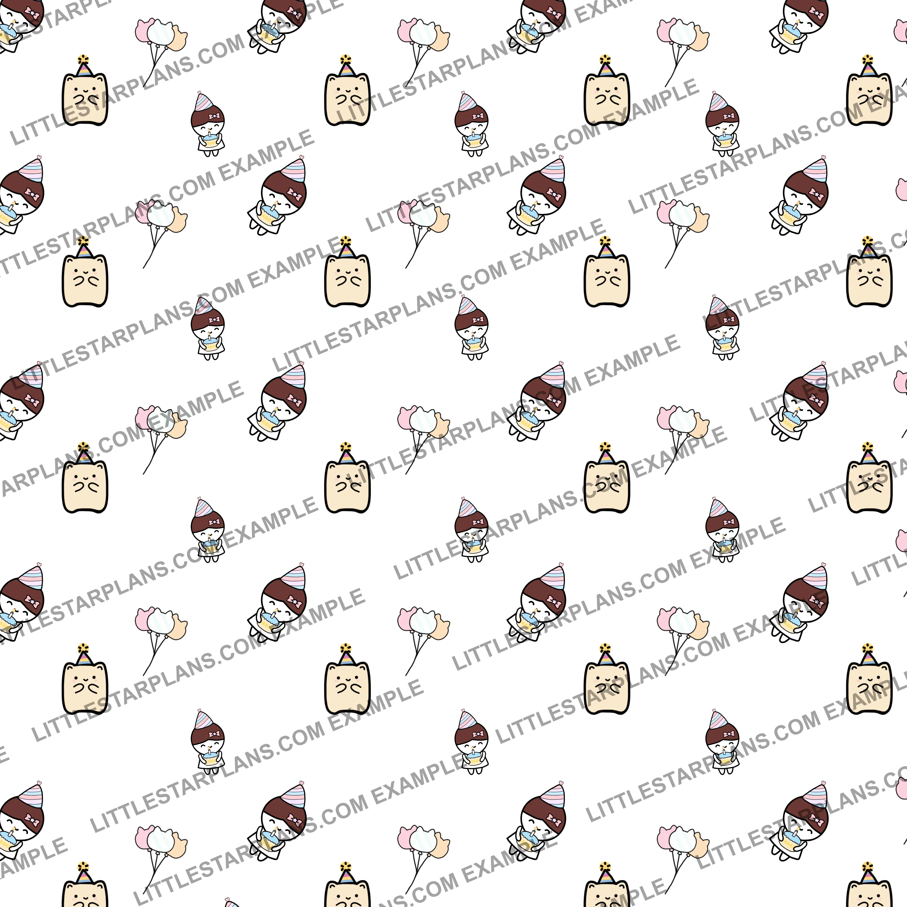 Sweet Birthday Digital Paper Only - Not a Physical Product