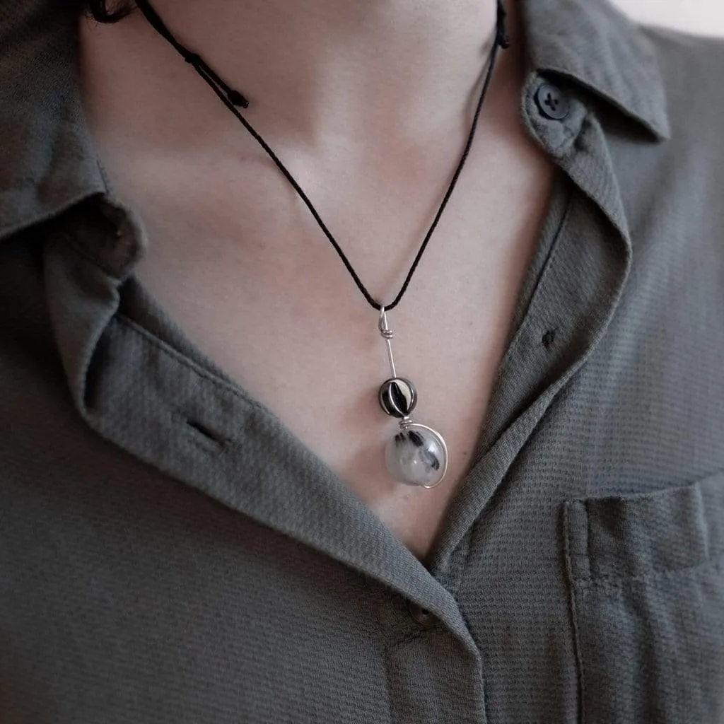 Tactile Necklace | Crystal Fidget Spinner Amulet