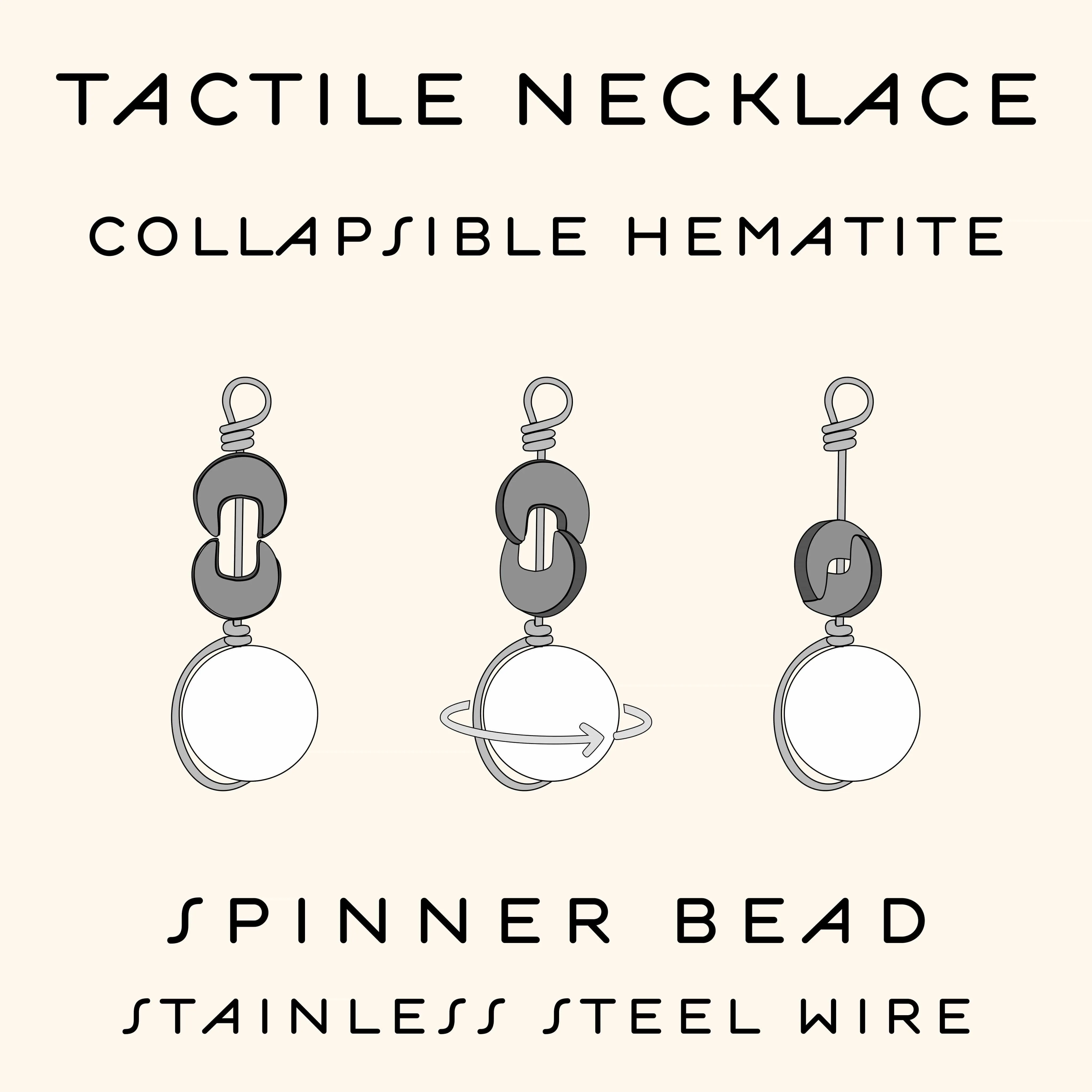 Tactile Necklace | Crystal Fidget Spinner Amulet