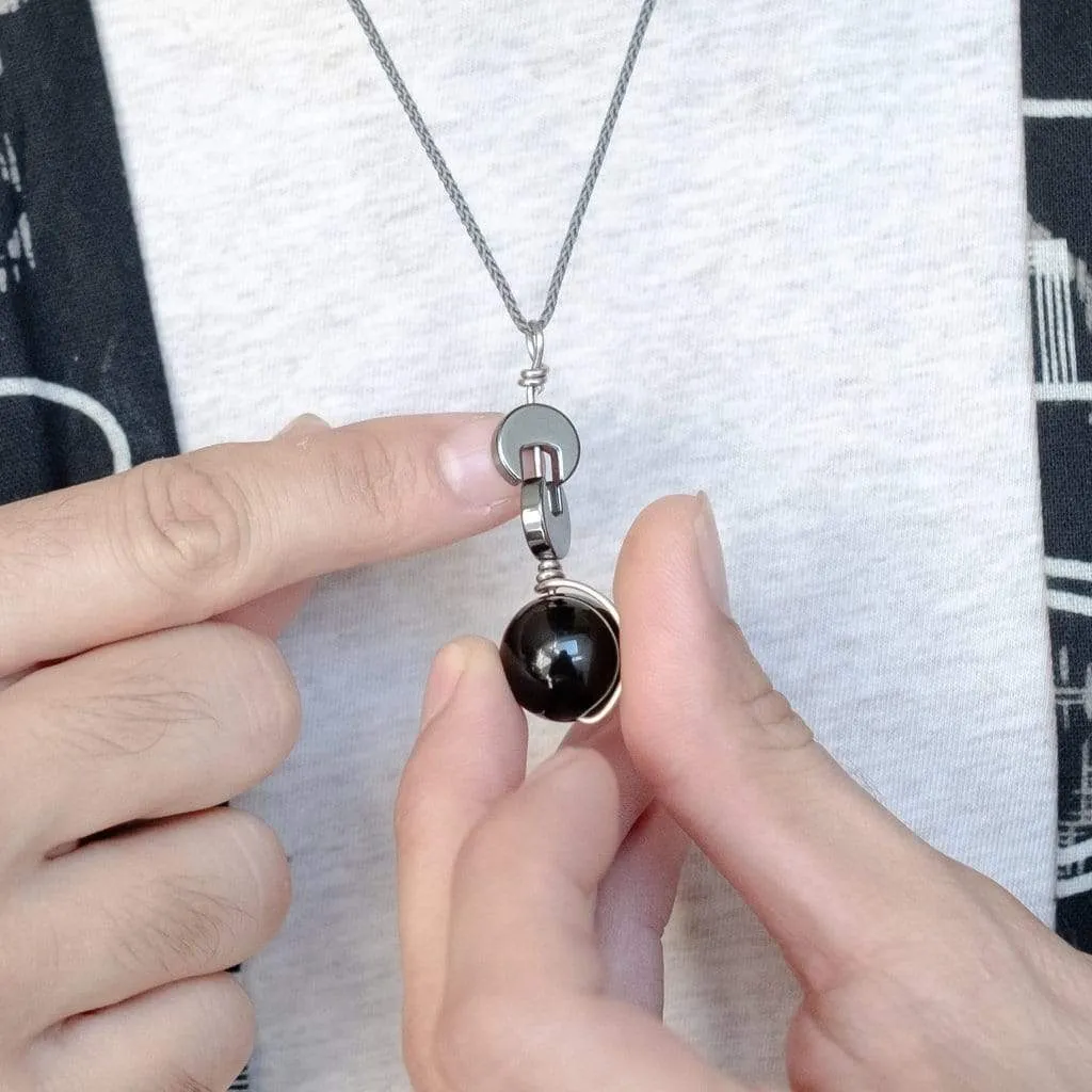 Tactile Necklace | Crystal Fidget Spinner Amulet