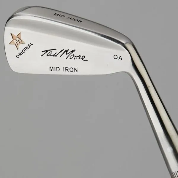 Tad Moore - Star OA Mid hickory shafted golf iron 22 degrees
