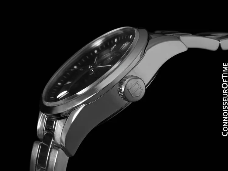 TAG Heuer Carrera Ladies Sport Dress Watch, Black Dial, Stainless Steel - WV1414
