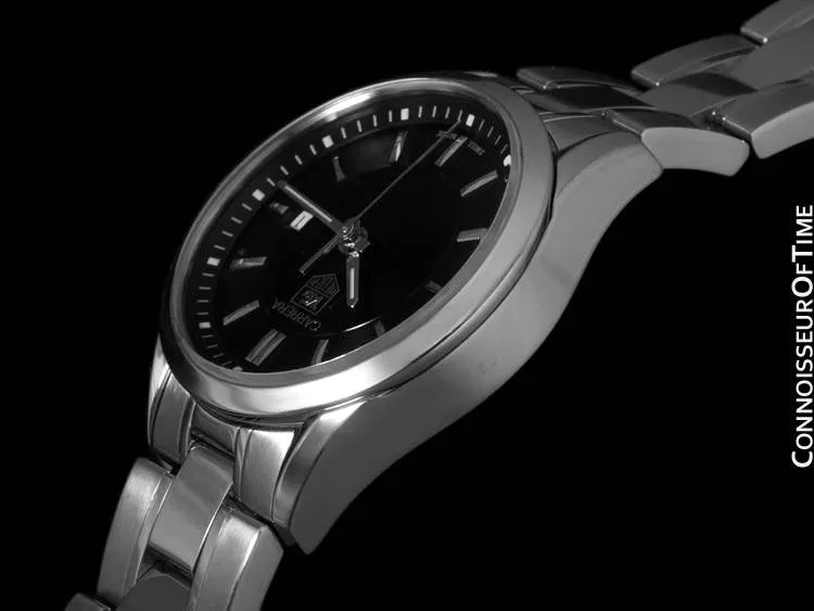 TAG Heuer Carrera Ladies Sport Dress Watch, Black Dial, Stainless Steel - WV1414