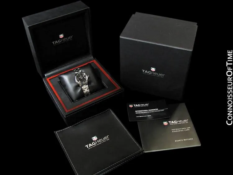 TAG Heuer Carrera Ladies Sport Dress Watch, Black Dial, Stainless Steel - WV1414