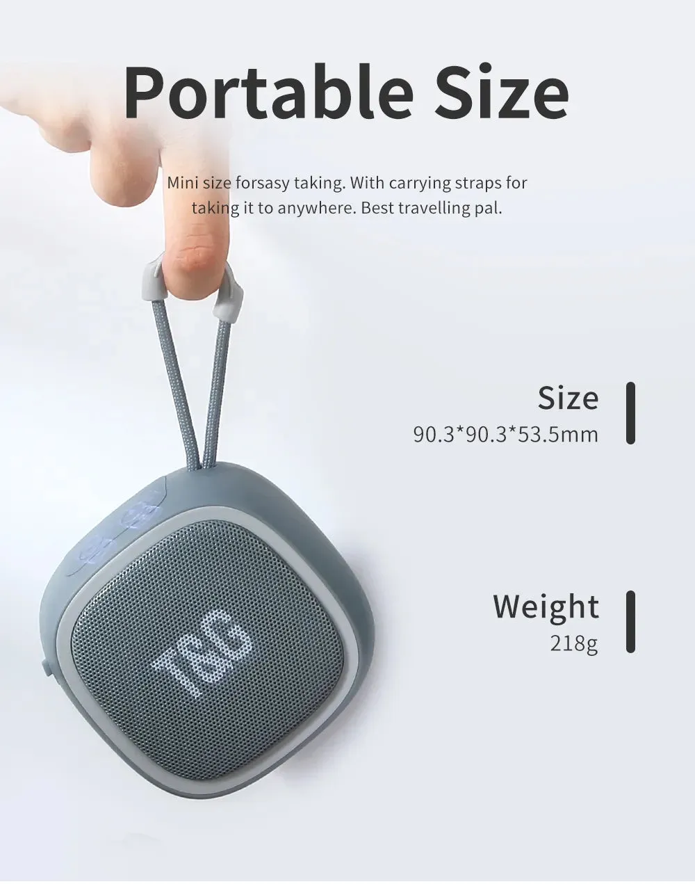 T&G Ultra-Compact Bluetooth Speaker High-Quality 3D Stereo Waterproof