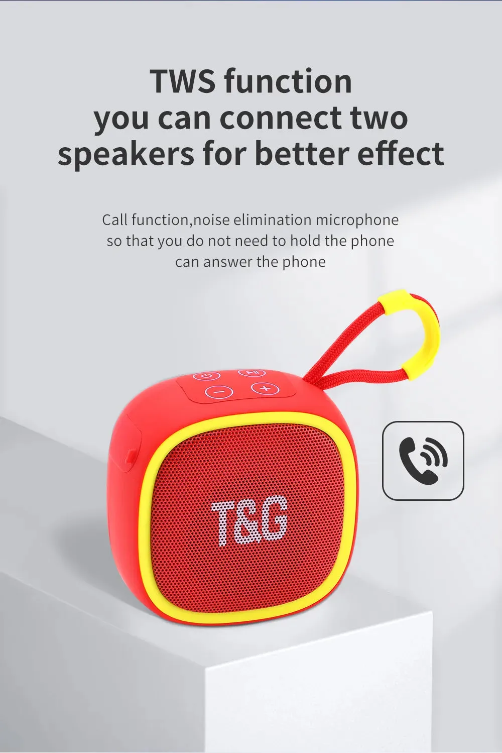 T&G Ultra-Compact Bluetooth Speaker High-Quality 3D Stereo Waterproof