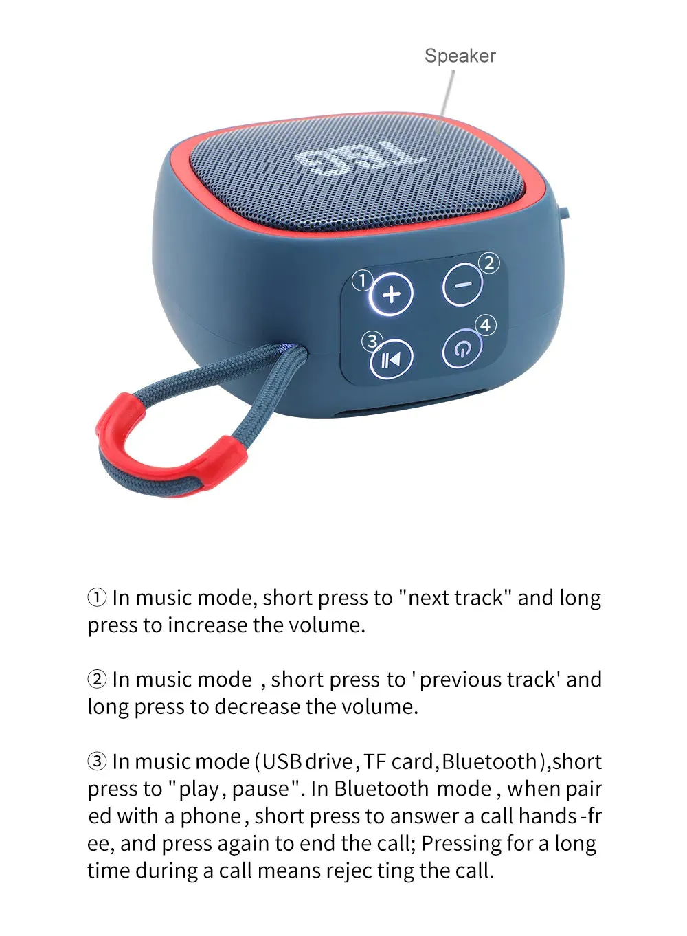 T&G Ultra-Compact Bluetooth Speaker High-Quality 3D Stereo Waterproof
