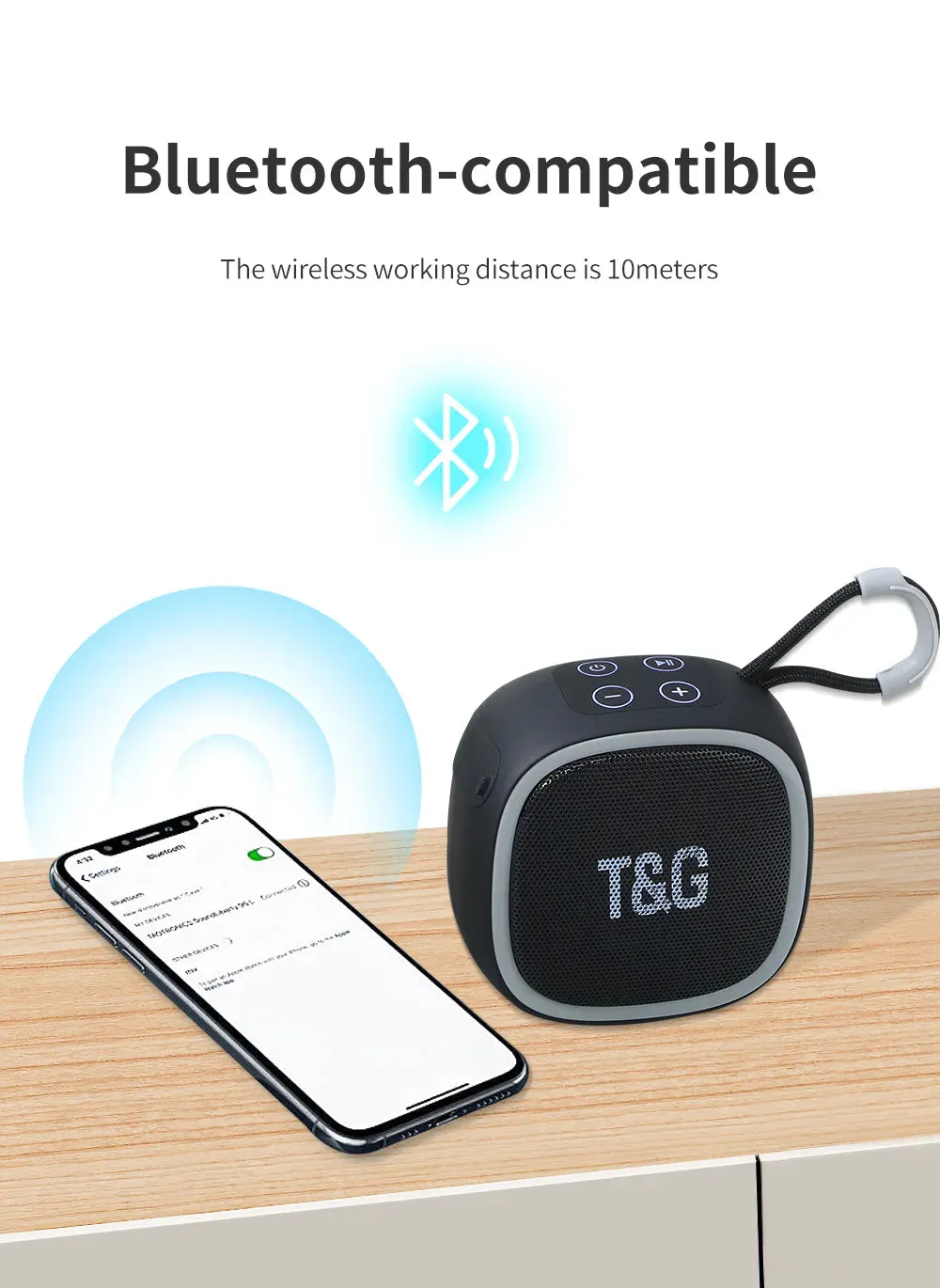 T&G Ultra-Compact Bluetooth Speaker High-Quality 3D Stereo Waterproof