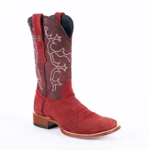 TANNER MARK MEN'S Ruff Out Red Western Cowboy Boots