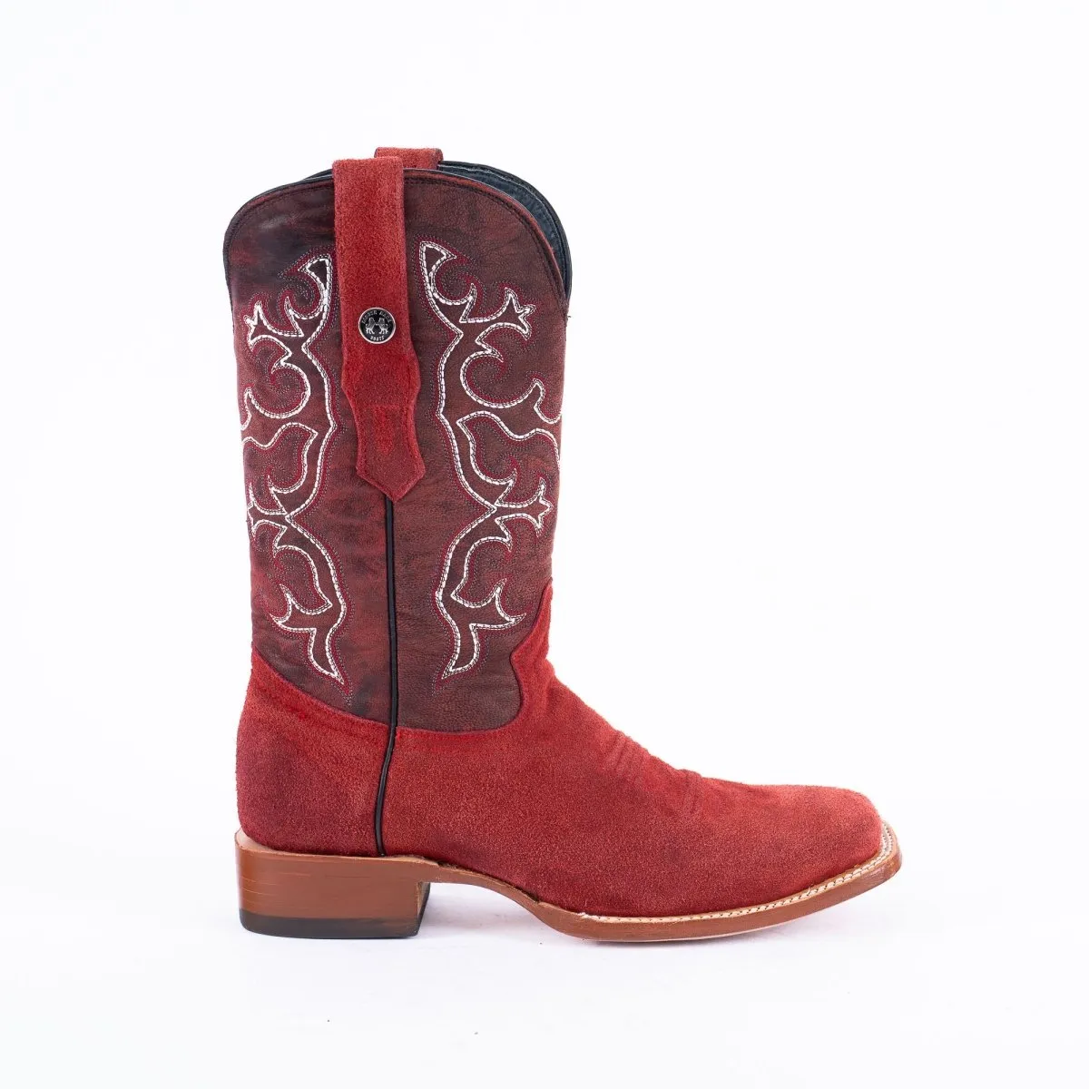 TANNER MARK MEN'S Ruff Out Red Western Cowboy Boots