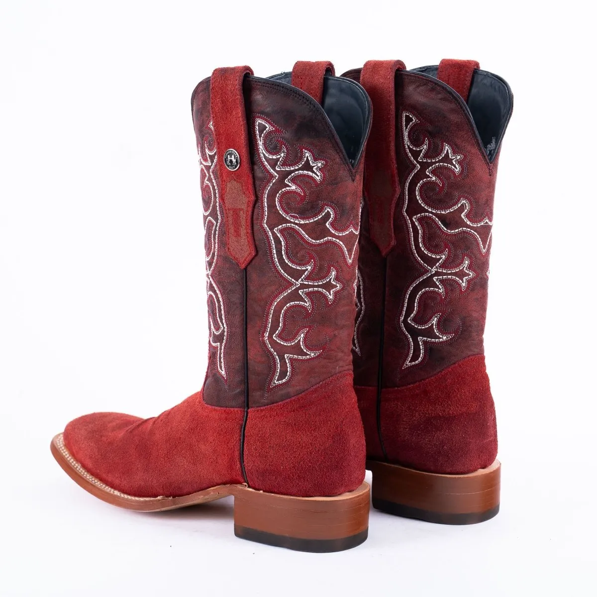 TANNER MARK MEN'S Ruff Out Red Western Cowboy Boots