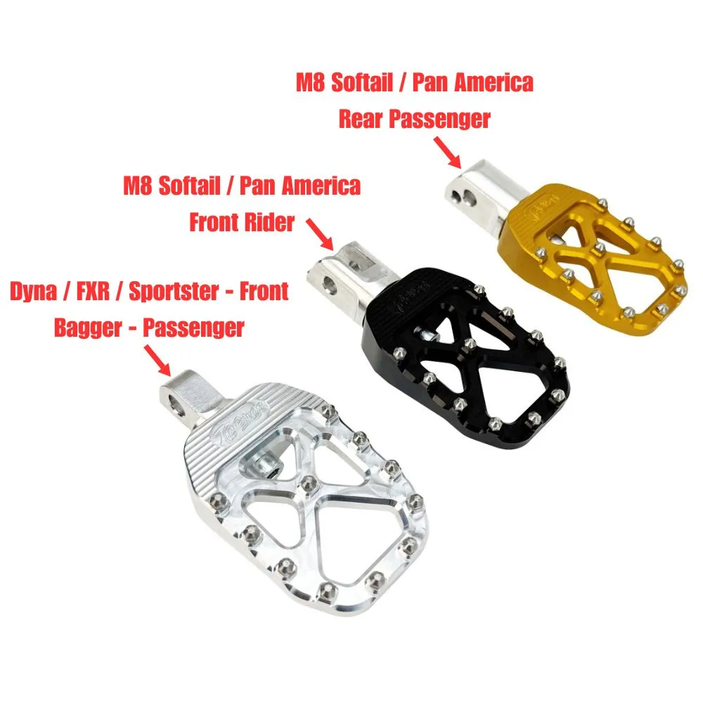 TC Bros. Pro Series MX Foot Pegs for Harley Davidson Models