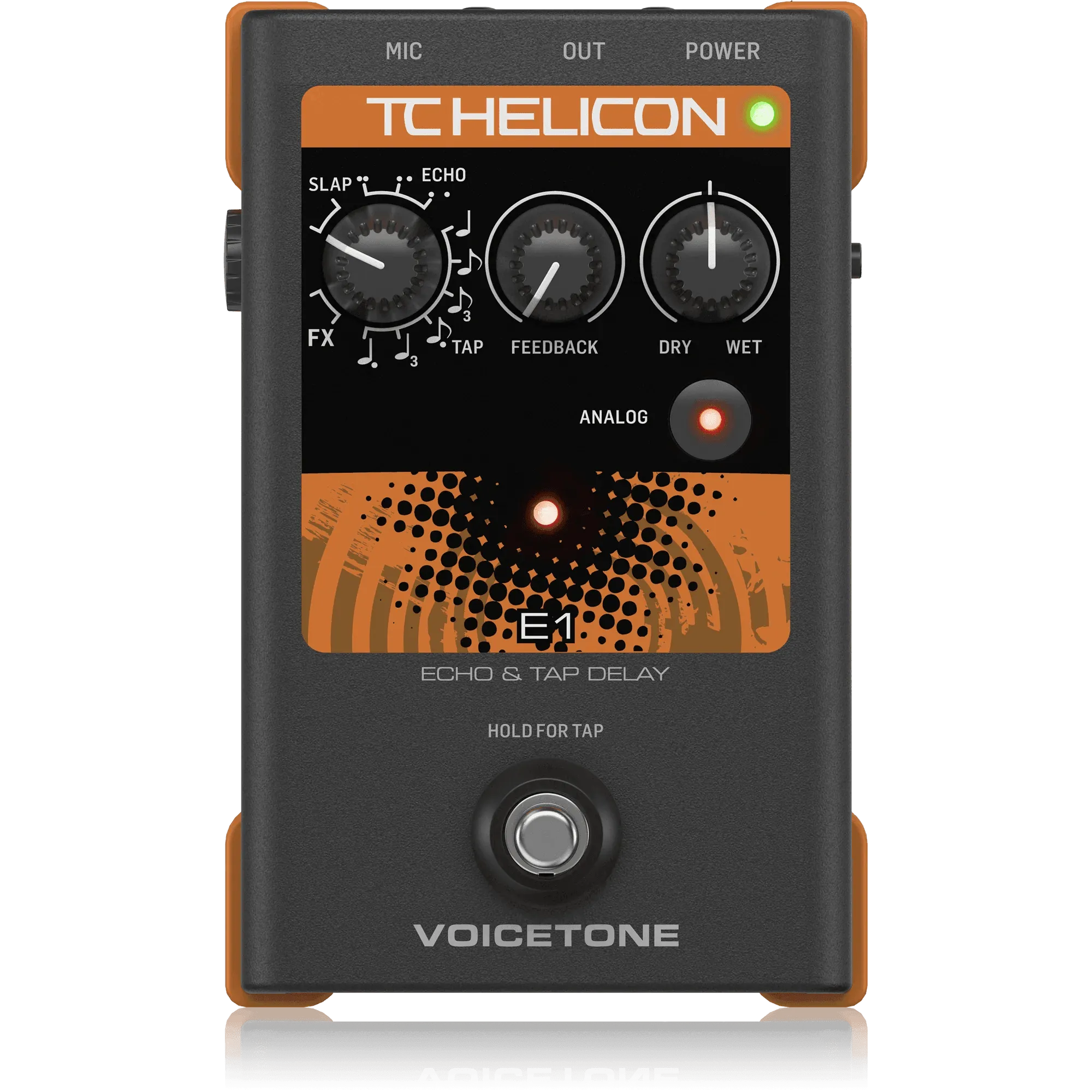 TC Helicon VOICETONE E1 Stompbox For Compelling Vocal Echo Effects