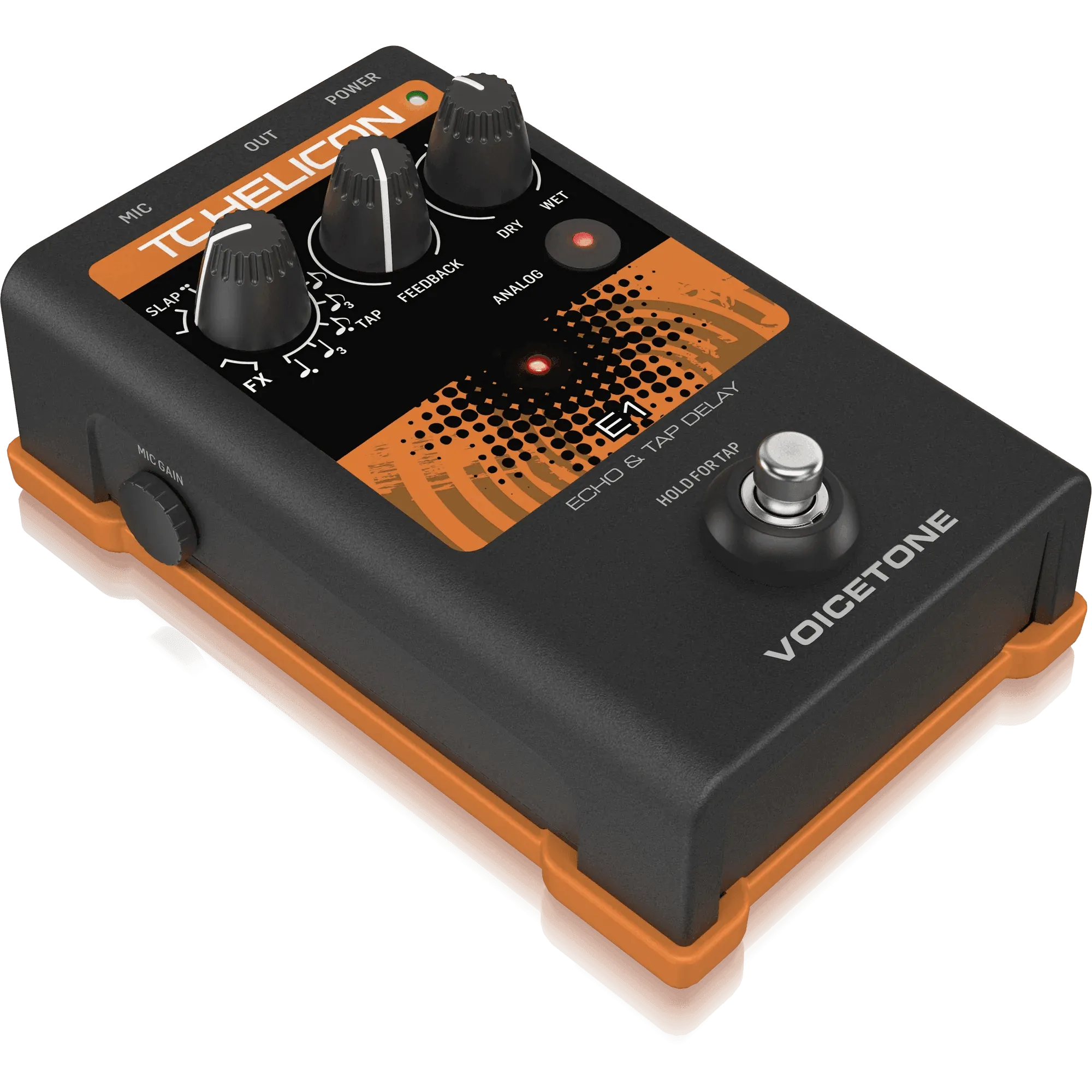 TC Helicon VOICETONE E1 Stompbox For Compelling Vocal Echo Effects
