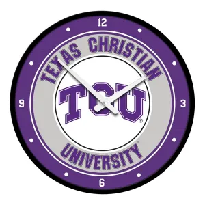 TCU Horned Frogs: Modern Disc Wall Clock