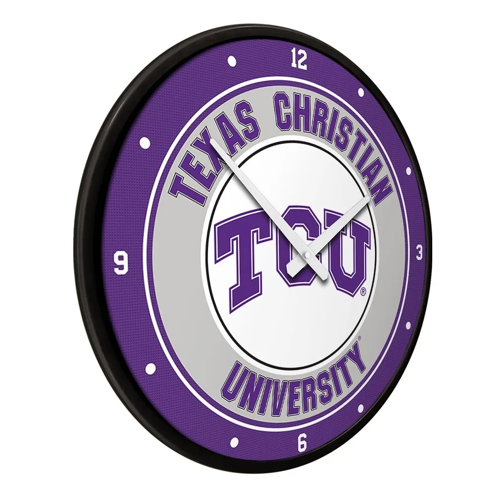 TCU Horned Frogs: Modern Disc Wall Clock