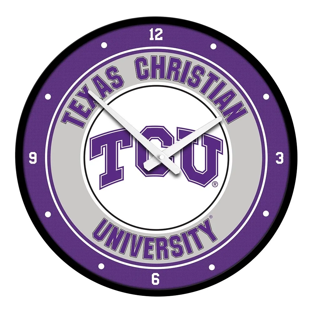 TCU Horned Frogs: Modern Disc Wall Clock