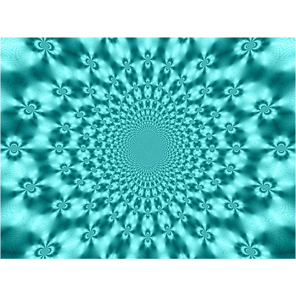 Teal Fractal w/ Fractals Canvas Posters