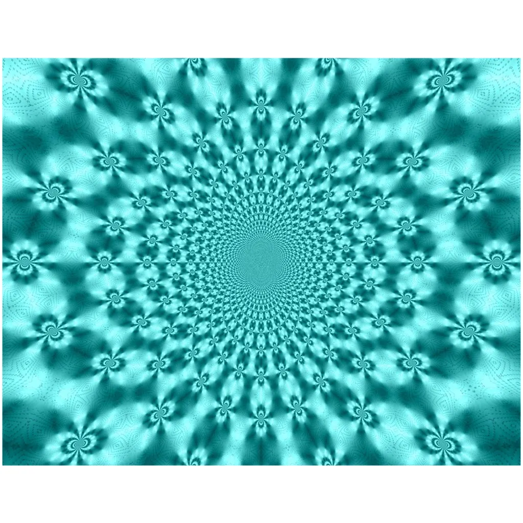 Teal Fractal w/ Fractals Canvas Posters