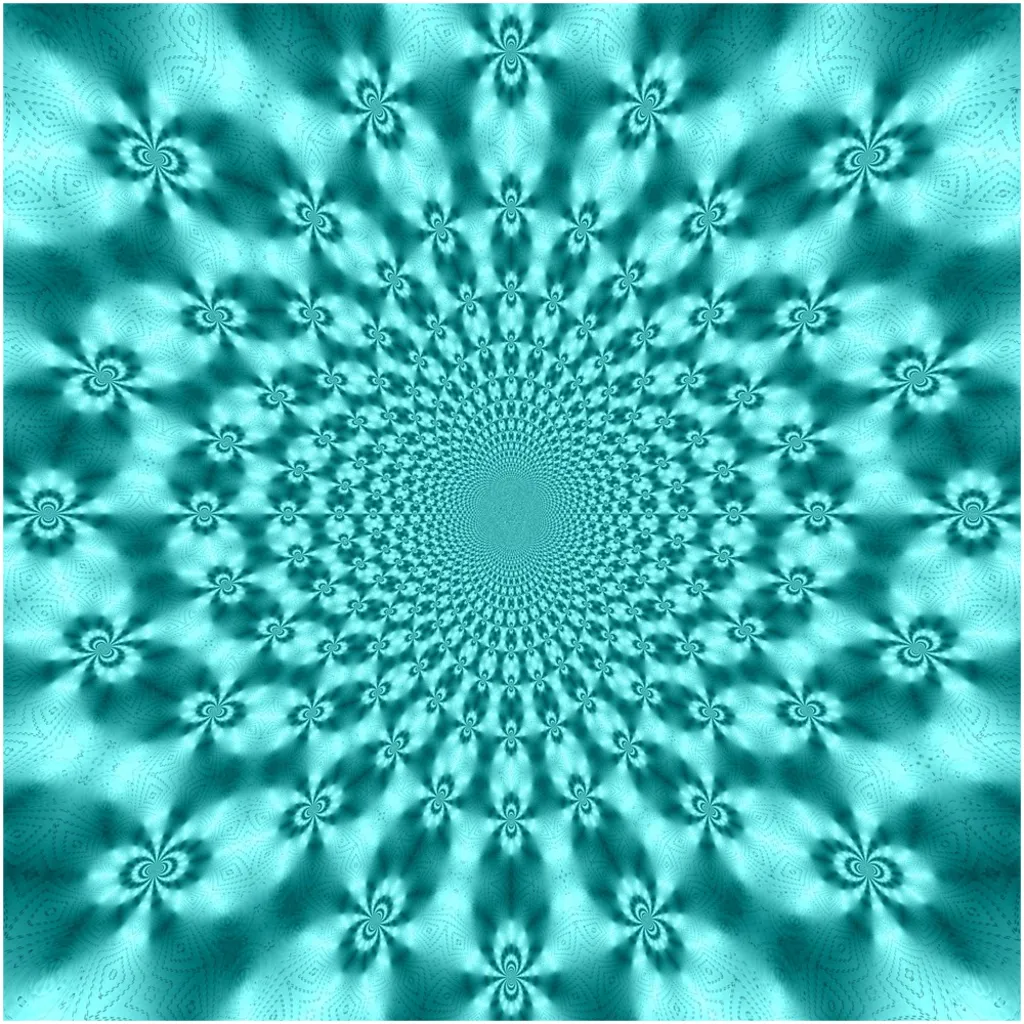 Teal Fractal w/ Fractals Canvas Posters