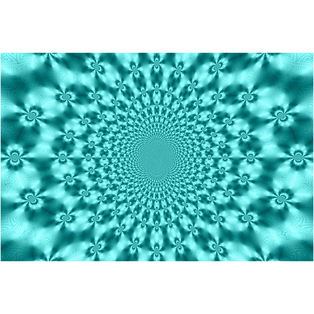 Teal Fractal w/ Fractals Canvas Posters